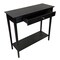 Eccostyle 2-Tier Solid Bamboo Console Table with Drawer - Charcoal